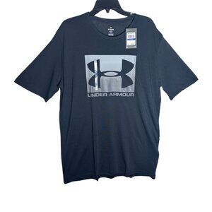 Under Armour SS T-Shirt Men's Loose Fit Size XL Boxed Black Cotton Blend NEW